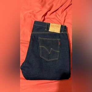 Iron Heart IH-666-UHR 21/23oz Indigo Selvedge Slim Straight Denim Jeans 42x37